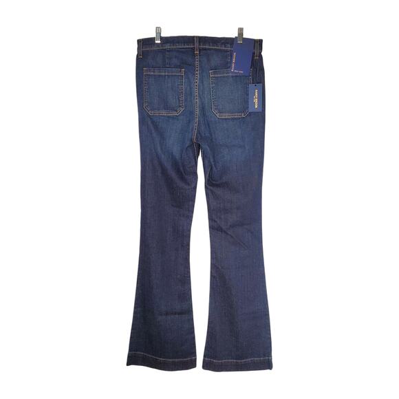 Ramy Brook Cindy High Rise Flare Bootcut Jeans Dark Wash Blue Stretch Size 32 - Picture 3 of 11